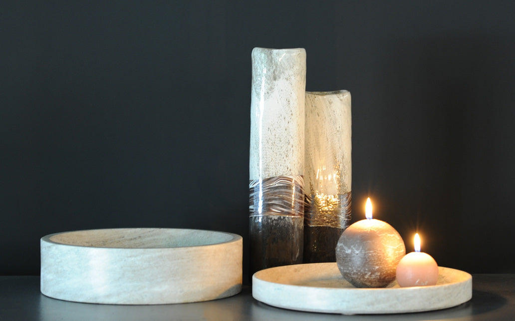 Glazen (soliflor) vaas 'Flowtrack grey'