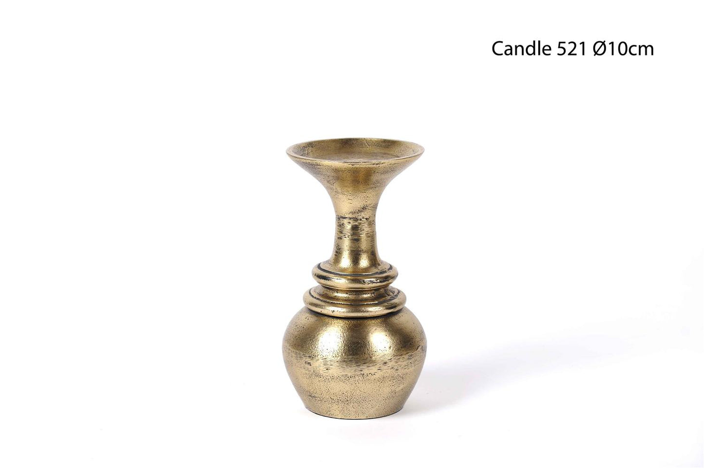 Flesvormige vaas/kandelaar 'Antique brass'