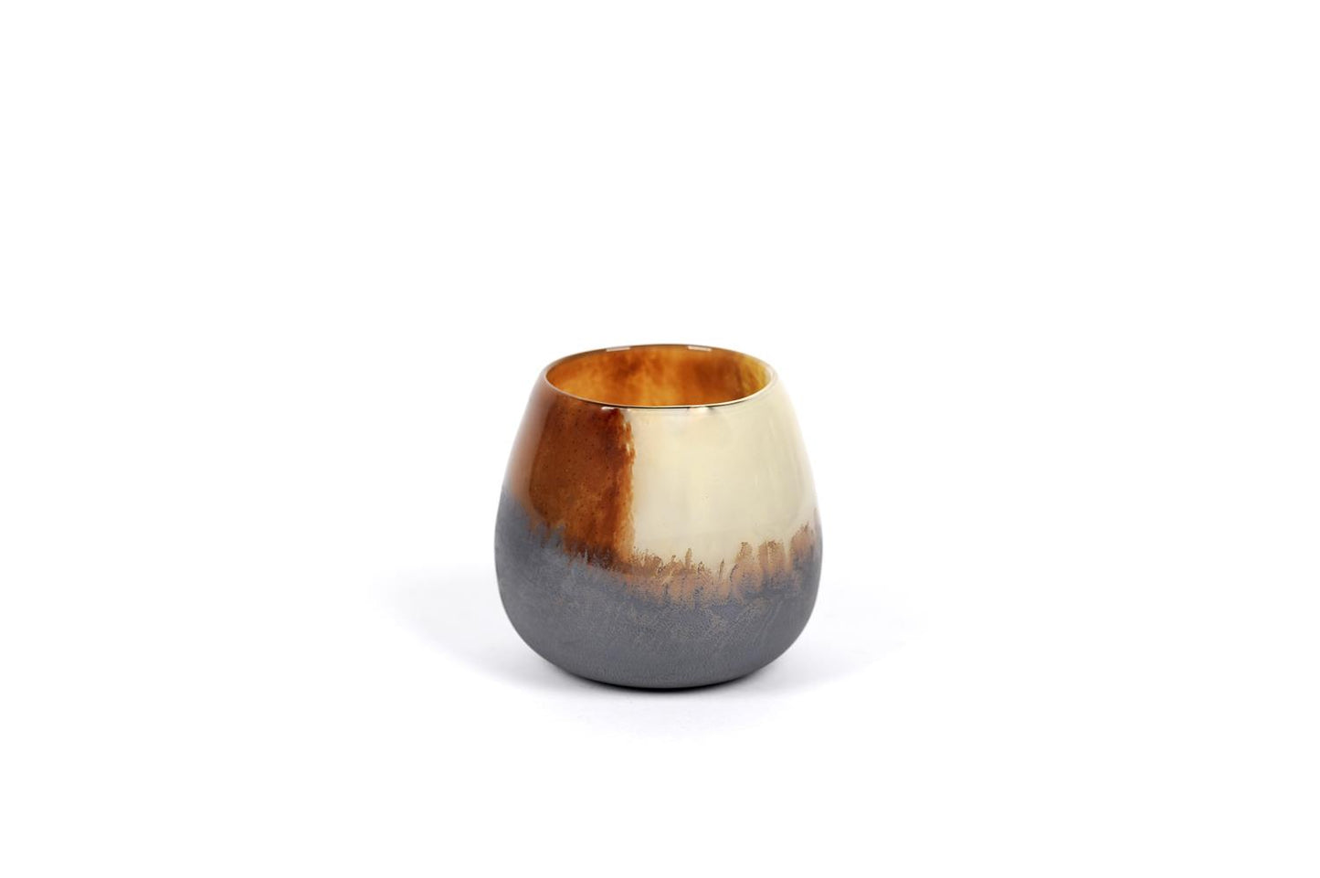 Glazen vaas 'Blowout brown'