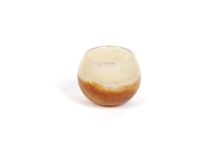 Glazen votief 'Blowout brown'